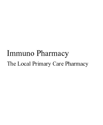 Immuno Pharmacy. The Local Primary Care Pharmacy.